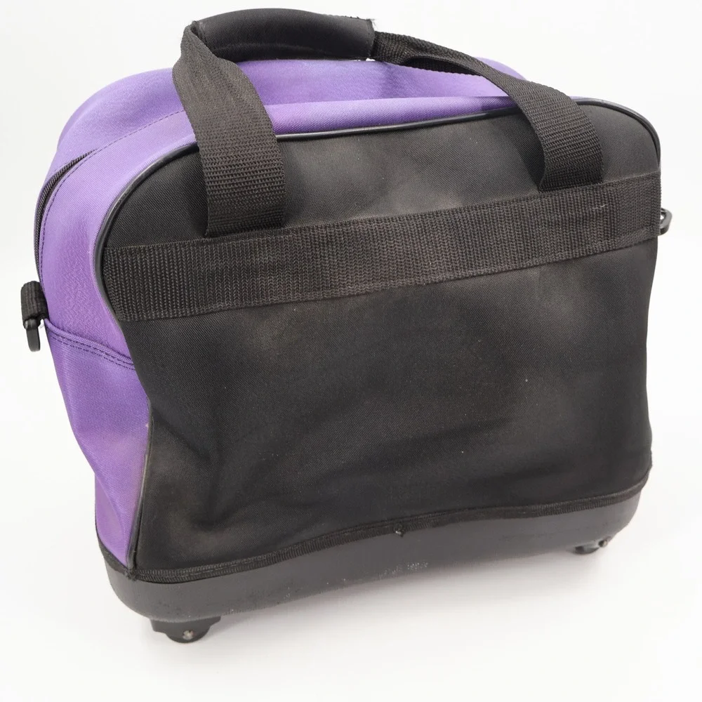 N-Hammer Single Ball Roller Bowling Bag Unisex OS Purple Black Wheeled Logo